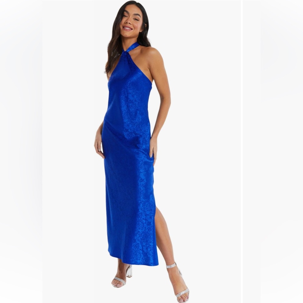 QUIZ Blue Halter Dress